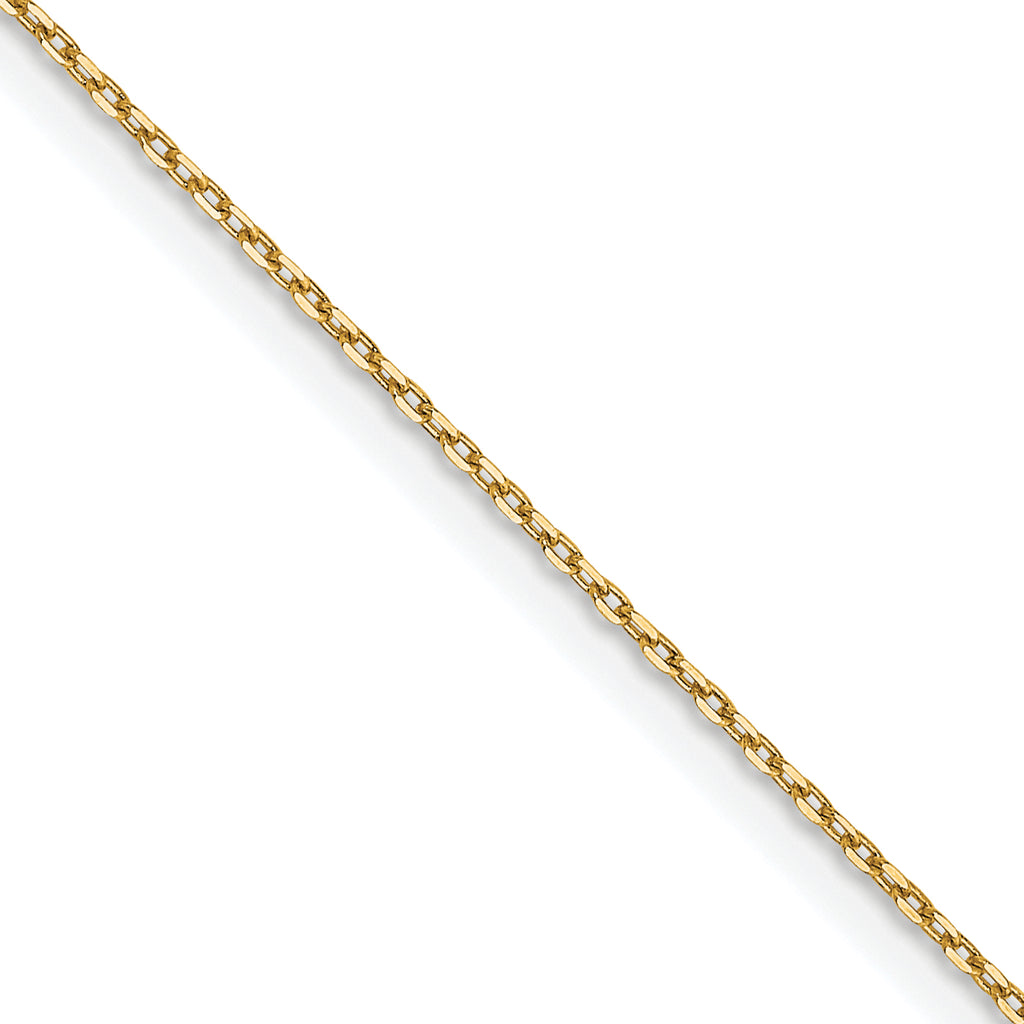 14k .8mm Diamond-Cut Forzantine Cable Chain