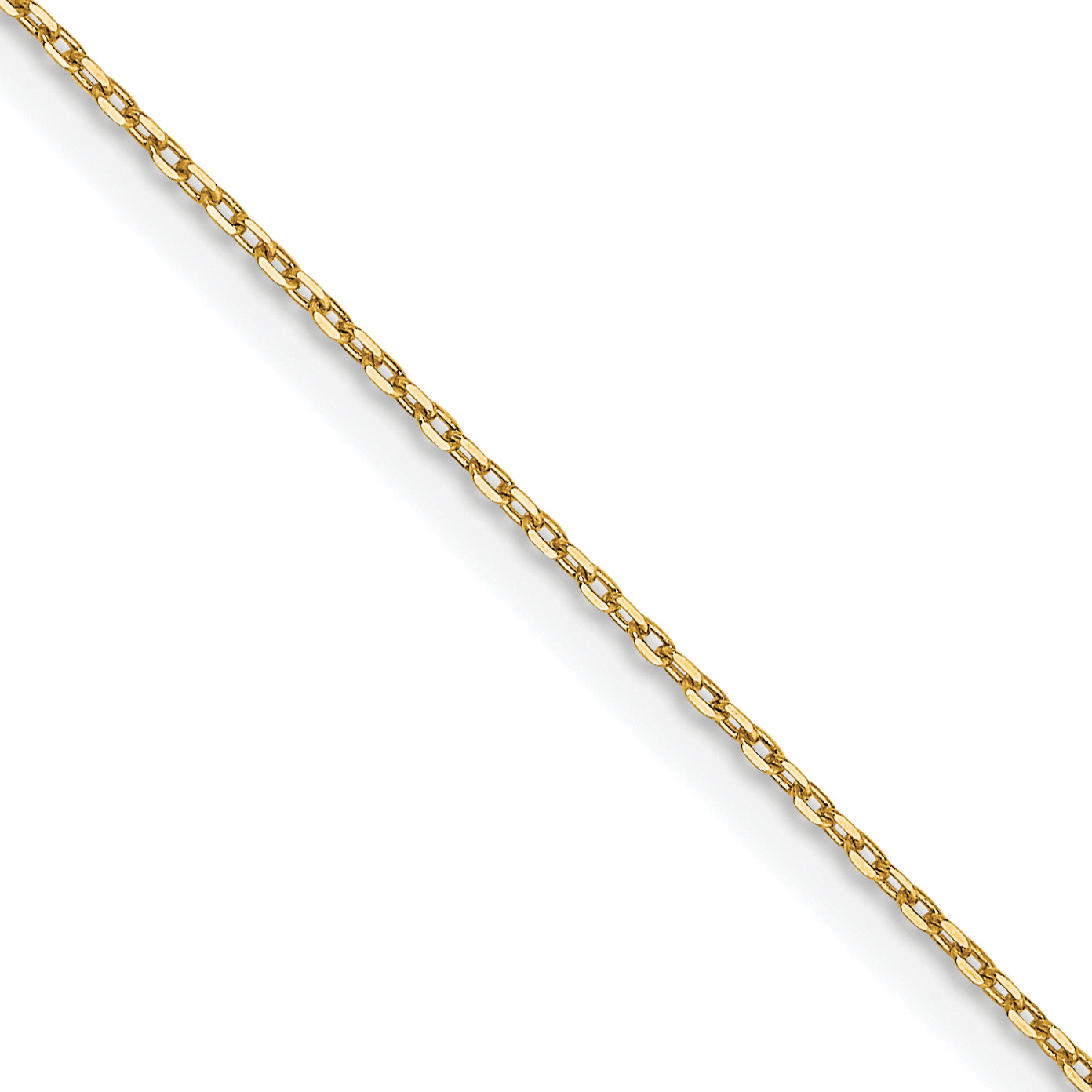 14k .8mm Diamond-Cut Forzantine Cable Chain
