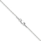 14k White Gold .8mm Diamond-Cut Forzantine Cable Chain
