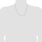 14k White Gold .8mm Diamond-Cut Forzantine Cable Chain