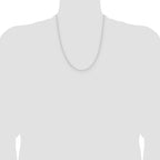 14k White Gold .8mm Diamond-Cut Forzantine Cable Chain