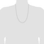 14k White Gold .8mm Diamond-Cut Forzantine Cable Chain