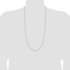 14K White Gold Solid Diamond-Cut Forzantine Chain Necklace 0.8mm - Sophia Jewelers