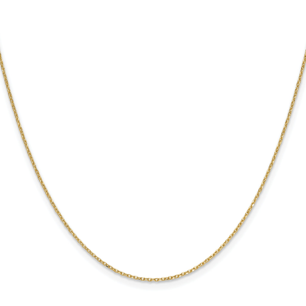 14k 1.0mm Diamond-Cut Forzantine Cable Chain