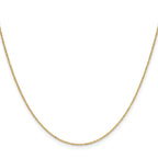 14K Yellow Gold Solid Diamond-Cut Forzantine Chain Necklace 1mm