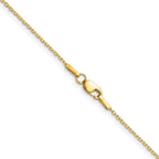 14K Yellow Gold Solid Diamond-Cut Forzantine Chain Necklace 1mm