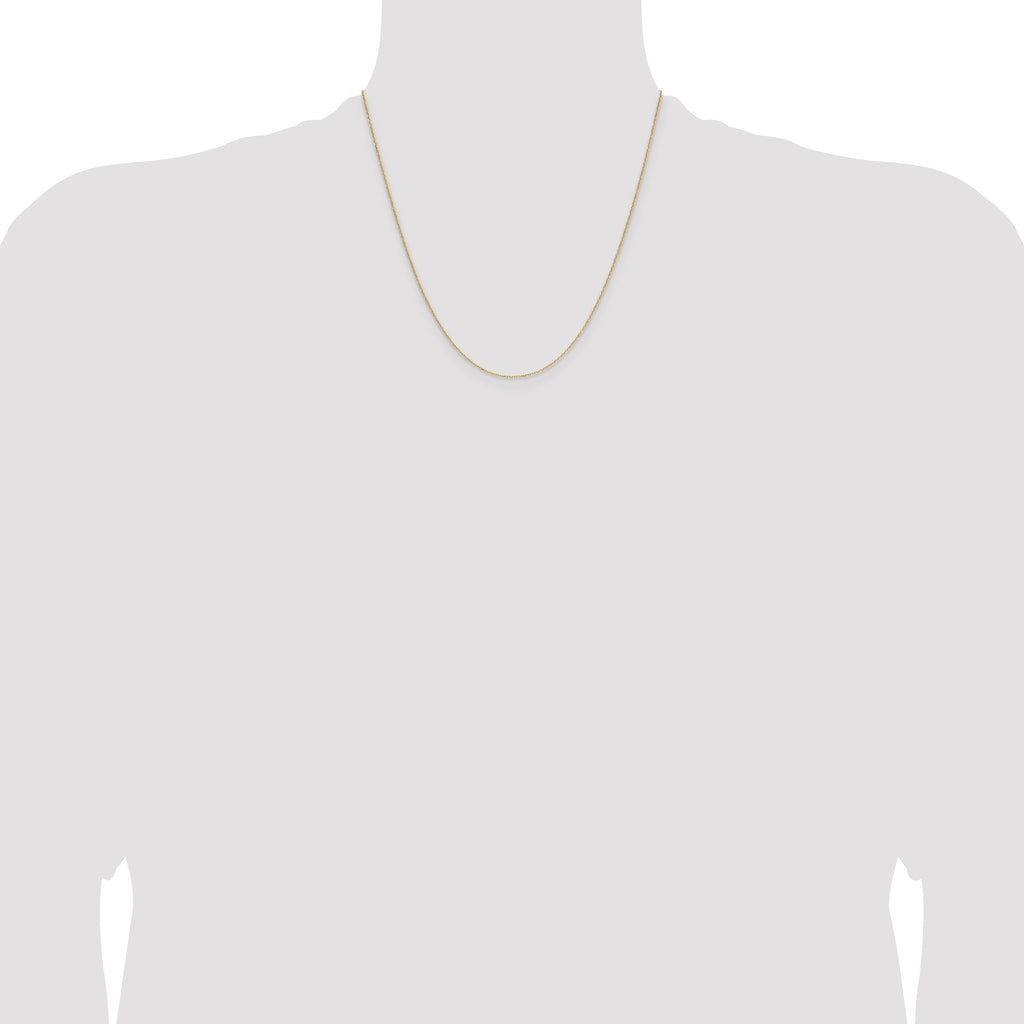 14k 1.0mm Diamond-Cut Forzantine Cable Chain