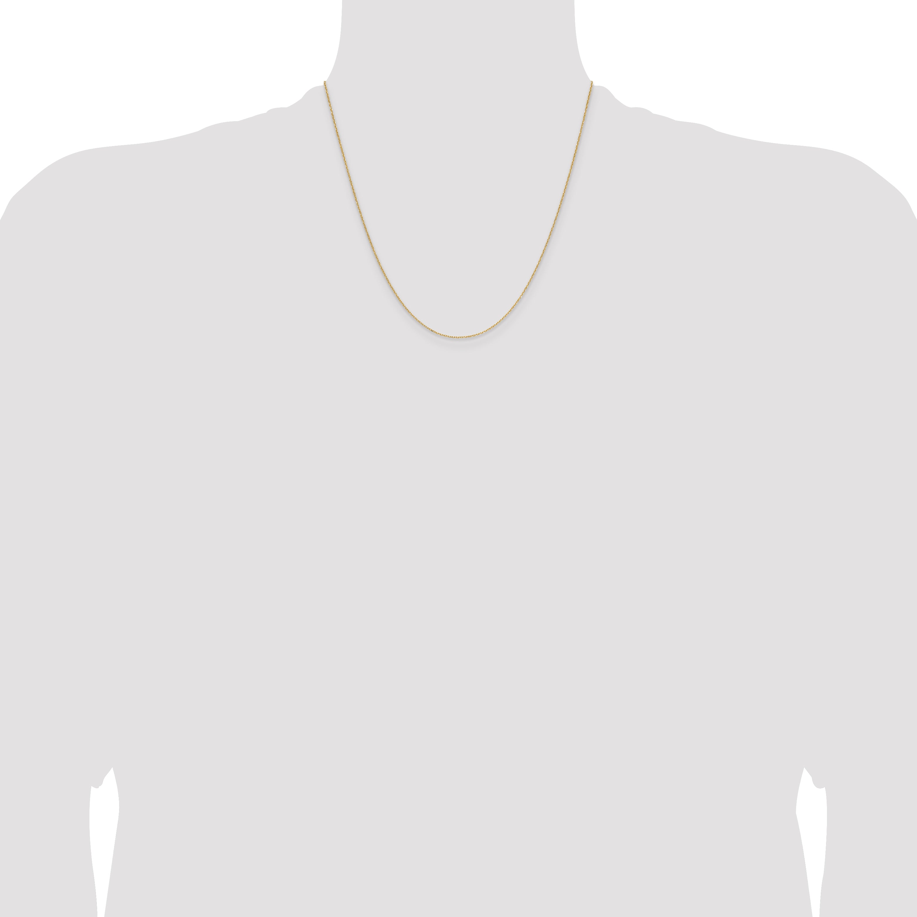 14k 1.0mm Diamond-Cut Forzantine Cable Chain
