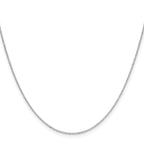 14k White Gold 1.0mm Diamond-Cut Forzantine Cable Chain