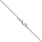 14K White Gold Solid Diamond-Cut Forzantine Chain Necklace 1mm