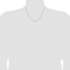 14k White Gold 1.0mm Diamond-Cut Forzantine Cable Chain