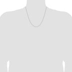 14k White Gold 1.0mm Diamond-Cut Forzantine Cable Chain