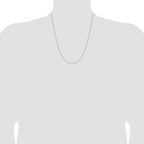 14k White Gold 1.0mm Diamond-Cut Forzantine Cable Chain