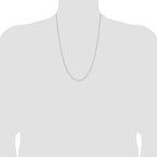14k White Gold 1.0mm Diamond-Cut Forzantine Cable Chain