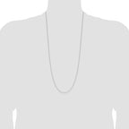 14k White Gold 1.0mm Diamond-Cut Forzantine Cable Chain