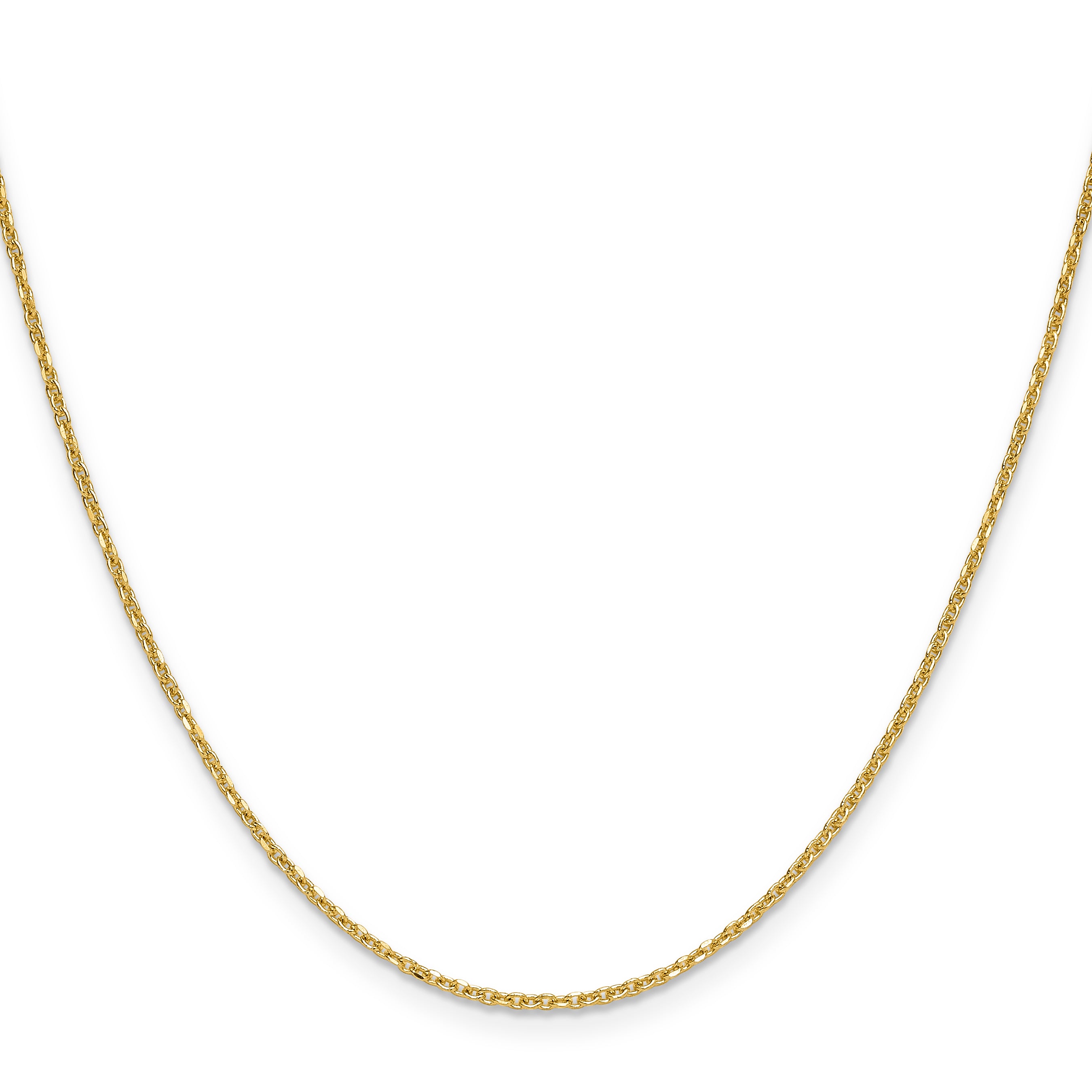 14k 1.4mm Diamond-Cut Forzantine Cable Chain