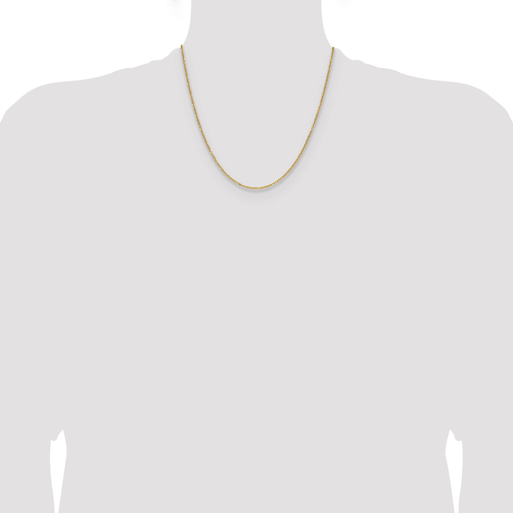 14k 1.4mm Diamond-Cut Forzantine Cable Chain