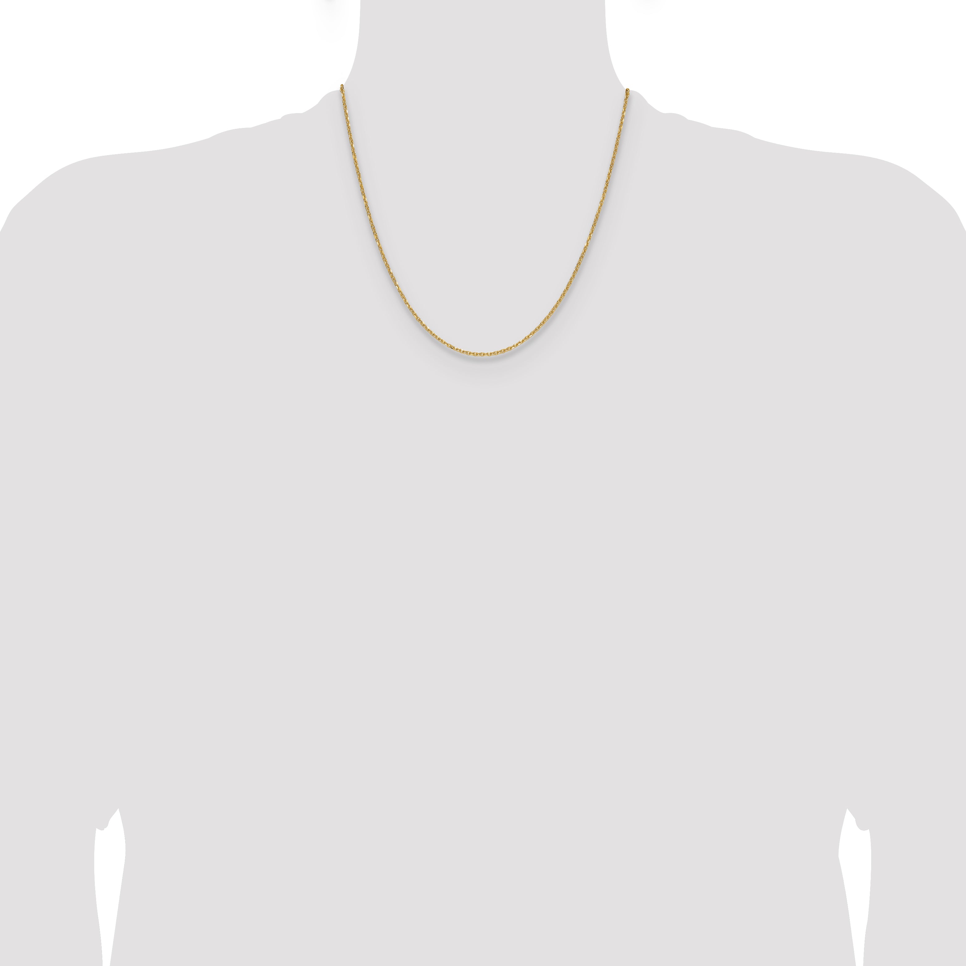 14k 1.4mm Diamond-Cut Forzantine Cable Chain