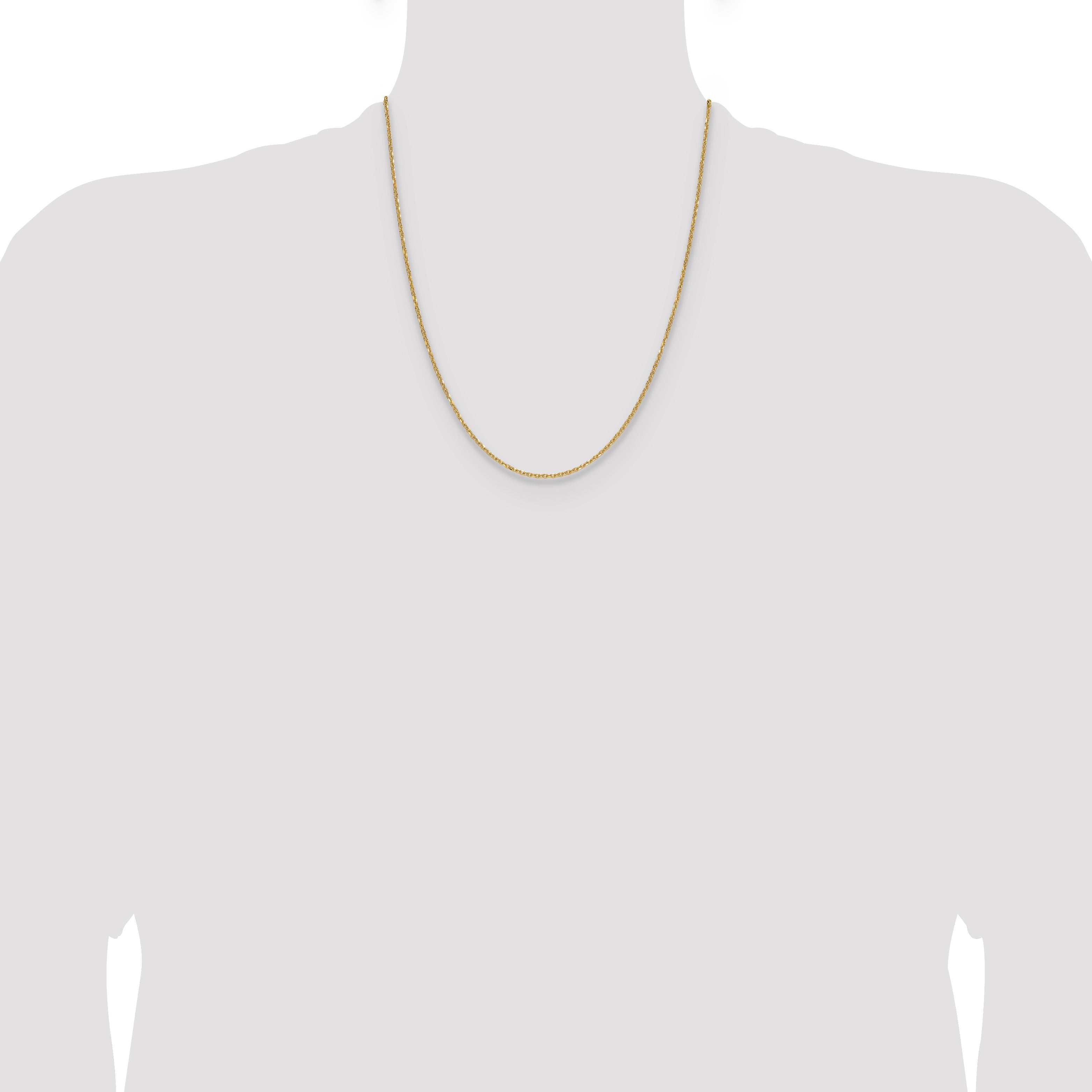 14k 1.4mm Diamond-Cut Forzantine Cable Chain