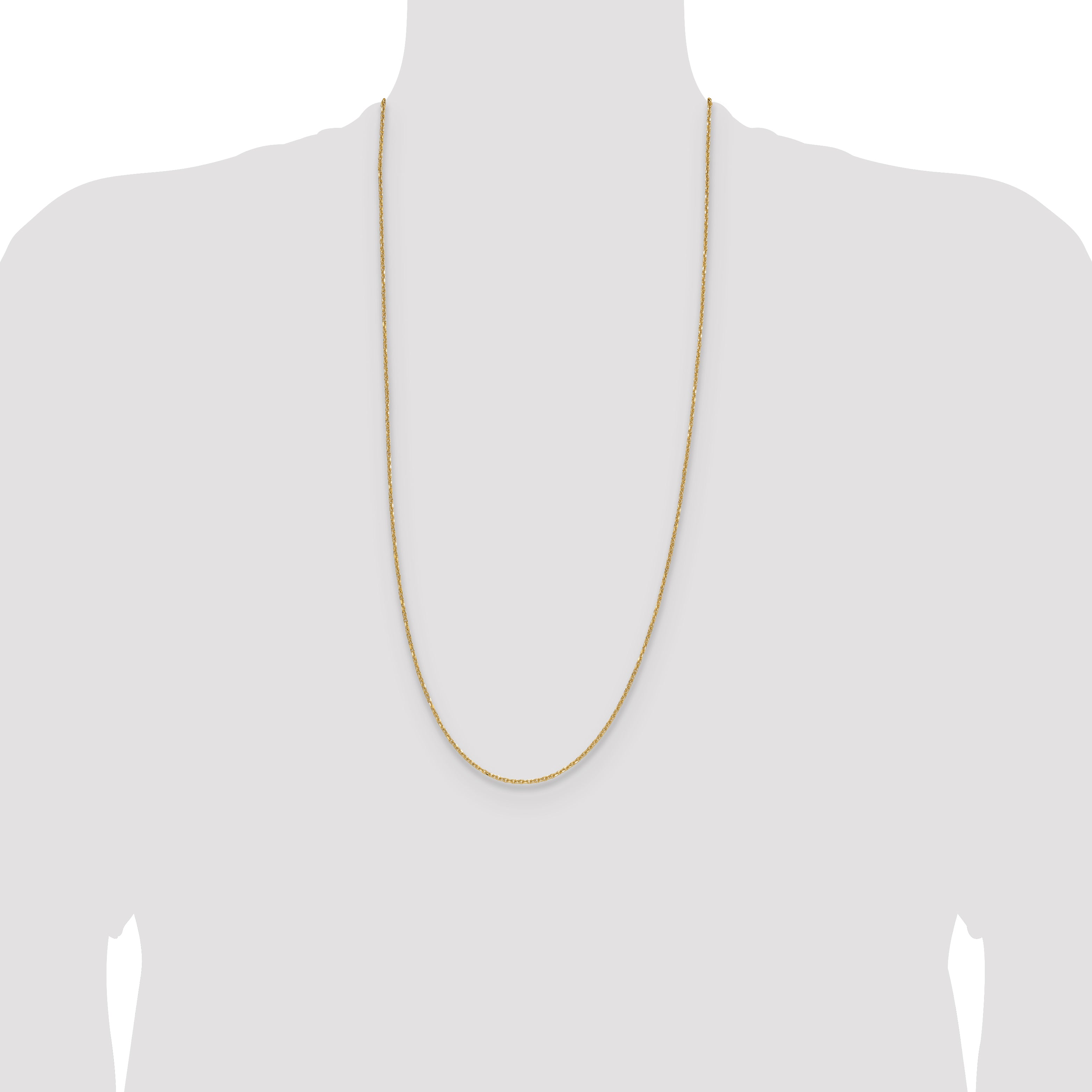 14k 1.4mm Diamond-Cut Forzantine Cable Chain