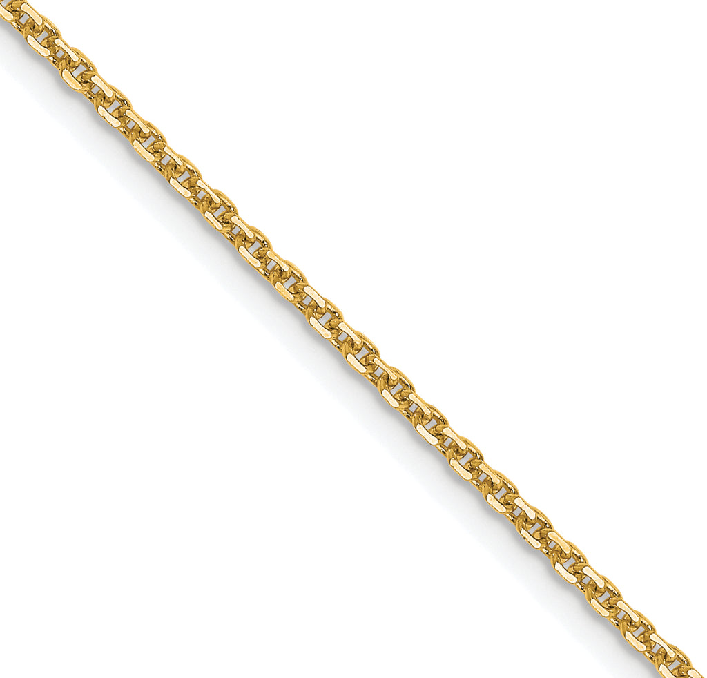 14k 1.4mm Diamond-Cut Forzantine Cable Chain