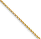 14k 1.4mm Diamond-Cut Forzantine Cable Chain