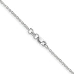 14K White Gold Solid Diamond-Cut Forzantine Chain Necklace 1.4mm