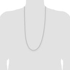 14k White Gold 1.4mm D/C Forzantine Cable Chain
