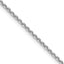 14k White Gold 1.4mm Diamond-Cut Forzantine Cable Chain