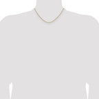 14k 2.1mm Solid Beveled Paperclip Chain