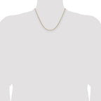 14k 2.1mm Solid Beveled Paperclip Chain