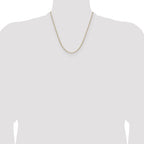 14k 2.1mm Solid Beveled Paperclip Chain