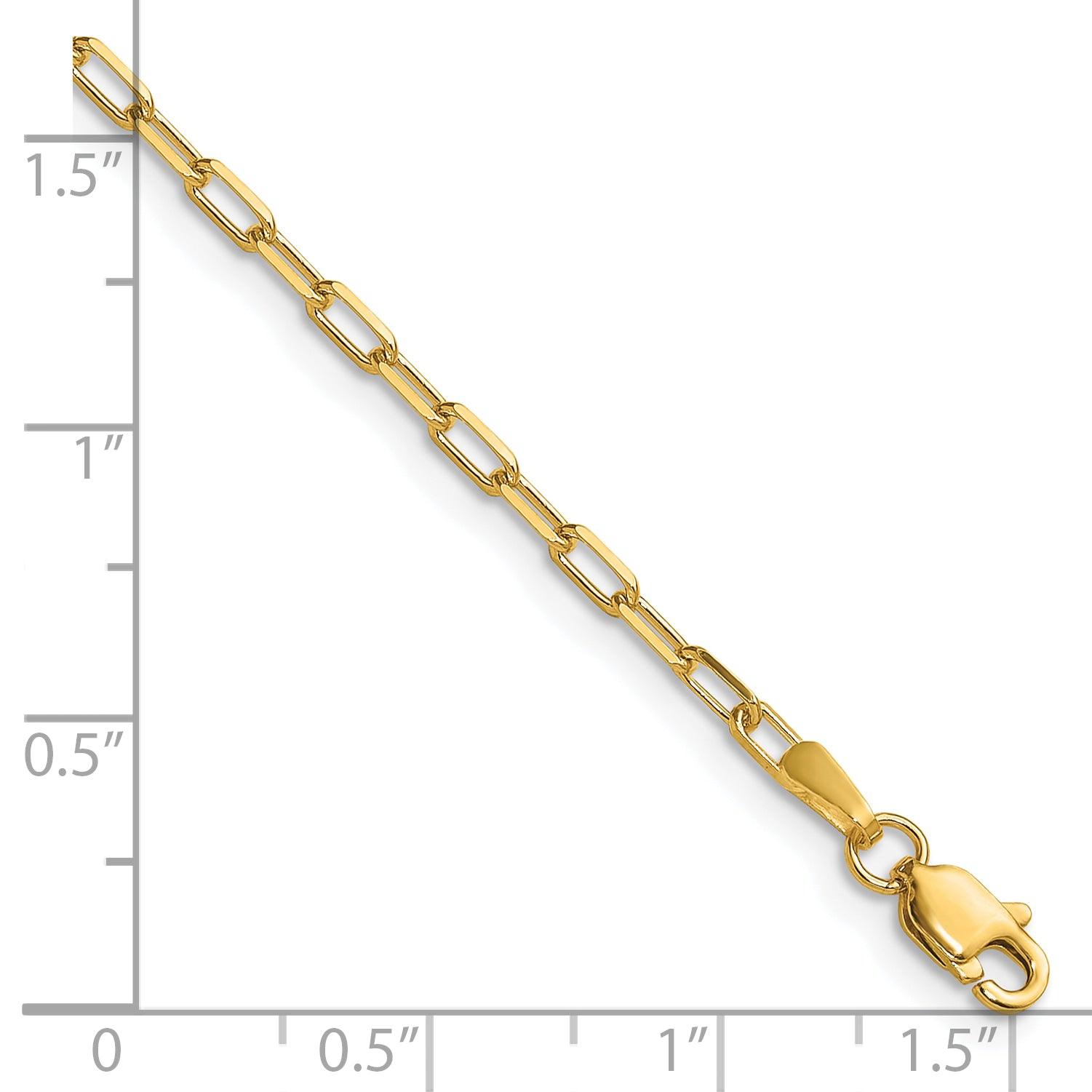 Beveled Paperclip Chain in 14K Yellow Gold, 2.1mm Secondary image