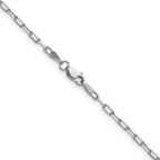 14K White Gold Solid Paperclip Chain Necklace 2.1mm - Sophia Jewelers