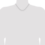 14k White Gold 2.1mm Solid Beveled Paperclip Chain