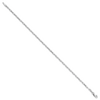 14K White Gold Solid Paperclip Chain Necklace 2.1mm