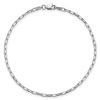 14K White Gold Solid Paperclip Chain Necklace 2.1mm