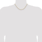 14K Yellow Gold Solid Paperclip Chain Necklace 3mm