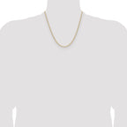 14k 3.0mm Solid Beveled Paperclip Chain
