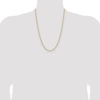 14k 3.0mm Solid Beveled Paperclip Chain