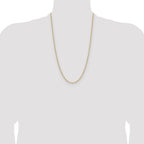 14k 3.0mm Solid Beveled Paperclip Chain