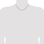 14k White Gold 3.0mm Solid Beveled Paperclip Chain