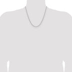 14k White Gold 3.0mm Solid Beveled Paperclip Chain