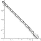 14k White Gold 3.0mm Solid Beveled Paperclip Chain