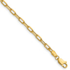 14K Yellow Gold Solid Paperclip Chain Necklace 3mm