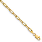 14k 3.5mm Solid Beveled Paperclip Chain