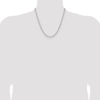 14k White Gold 3.5mm Solid Beveled Paperclip Chain