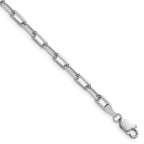 14k White Gold 3.5mm Solid Beveled Paperclip Chain