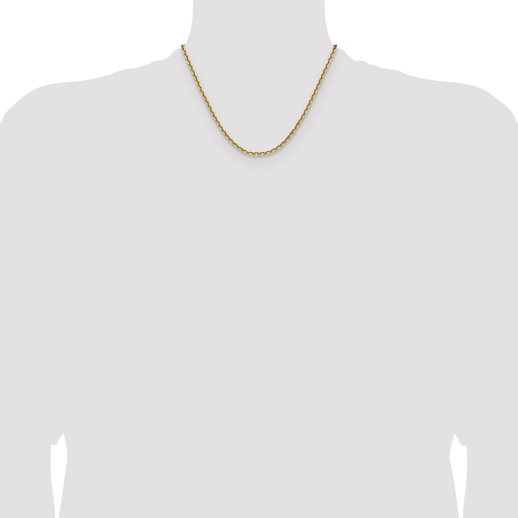 14k 3.25mm D/C French Link Chain