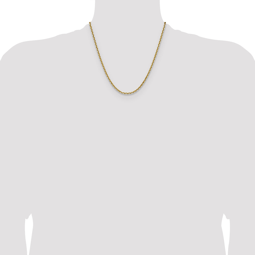 14k 3.25mm D/C French Link Chain